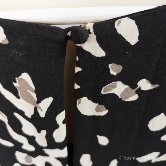 Jaeger Sleeveless Shift Dress – Black / White Floral Print – US 6 - Picture 16 of 16